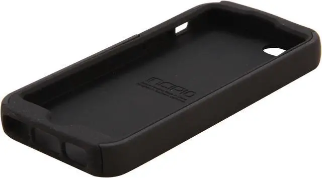 Alt view image 6 of 7 - Incipio SILICRYLIC DualPro Obsidian Black / Obsidian Black Solid Hard Shell Case w/ Silicone Core for iPhone 5 / 5S IPH-815