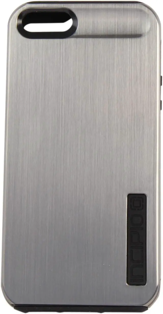 Main image of Incipio SILICRYLIC Shine Titanium Silver / Obsidian Black Hard Shell Case w/ Silicone Core For iPhone 5 / 5S IPH-875