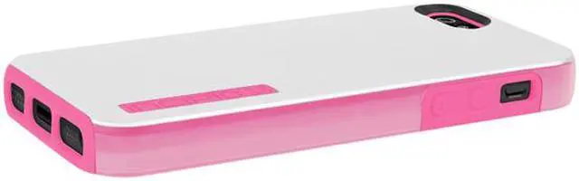 Alt view image 3 of 4 - Incipio DualPro Shine Optical White / Hot Pink Case For iPhone 5 / 5S IPH-878