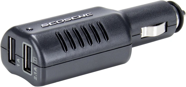 Alt view image 3 of 6 - SCOSCHE GUSBC3 reVIVE II Black Dual USB Car Charger