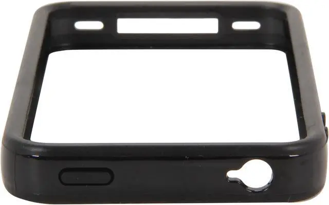 Alt view image 3 of 5 - SCOSCHE bandEDGE g4 Black Polycarbonate & Rubber Edge Case for iPhone 4/4S IP4EBKVB