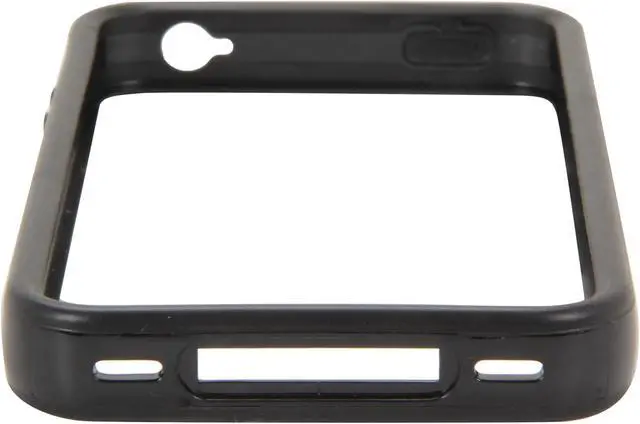 Alt view image 4 of 5 - SCOSCHE bandEDGE g4 Black Polycarbonate & Rubber Edge Case for iPhone 4/4S IP4EBKVB