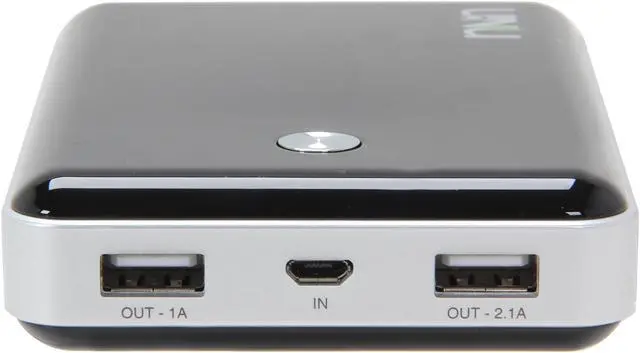 Alt view image 3 of 5 - UNU Enerpak Vault Black 11000 mAh Dual Port Battery Pack PB-01-11000BS