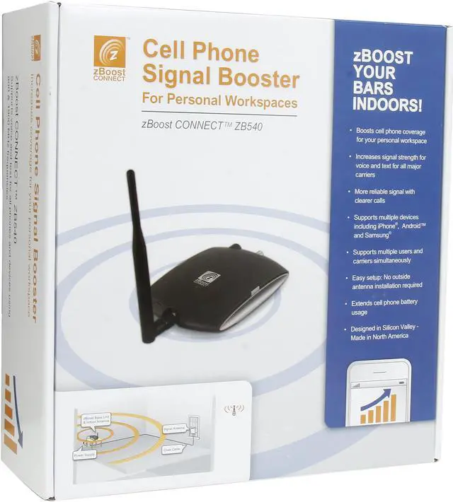Alt view image 7 of 7 - zBoost CONNECT Cell Phone Signal Booster ZB540