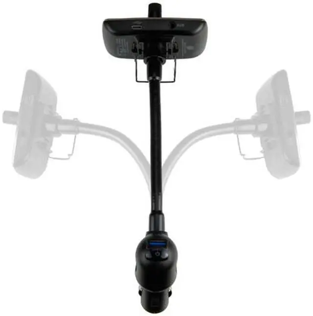 Alt view image 4 of 5 - GOgroove FlexSMART X5 Bluetooth FM Transmitter Car Kit with Hands-Free Calling, Music Playback, USB Charging and Multiple Mounting Options