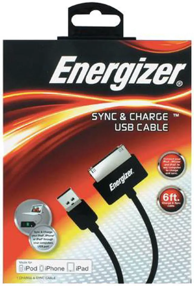 Alt view image 2 of 2 - Energizer ENG-SYNCB Sync Charge USB Cable - Black