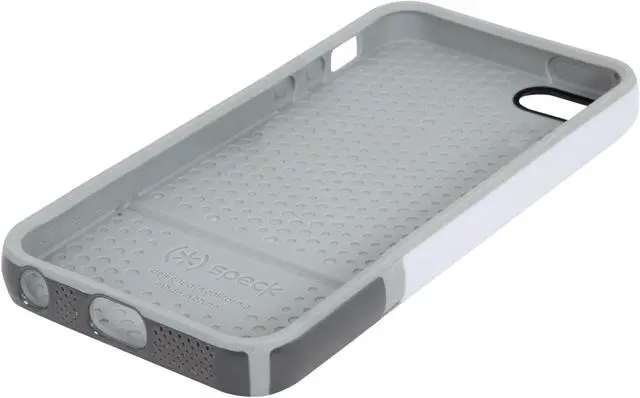 Alt view image 6 of 7 - Speck Products CandyShell Flip White/Graphite/Pebble Rubberized Hard Case for iPhone 5 / 5S SPK-A1818
