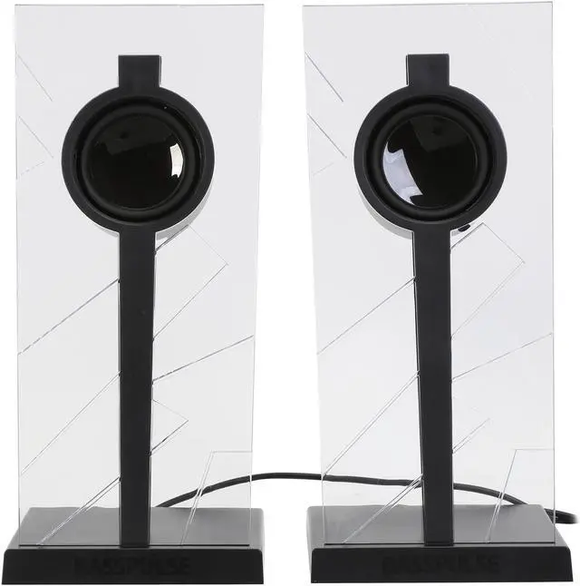 Alt view image 4 of 11 - GOgroove BassPULSE Computer Speaker System with Blue LED Glow Lights & Powered Subwoofer - Works with PC, Apple MAC, ASUS, Acer, Alienware, CybertronPC, Dell, HP & More Computers