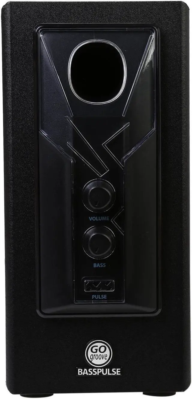 Alt view image 4 of 11 - GOgroove BassPULSE 2.1 Computer Speakers with Red LED Glow Lights and Powered Subwoofer - Gaming Speaker System for Music on Desktop, Laptop, PC with 40 Watts, Heavy Bass