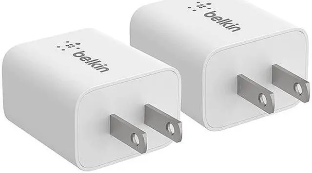Alt view image 2 of 6 - BELKIN BBC005-WH-2PK White 20W USB-C PD Wall Charger with PPS, 2-Pack