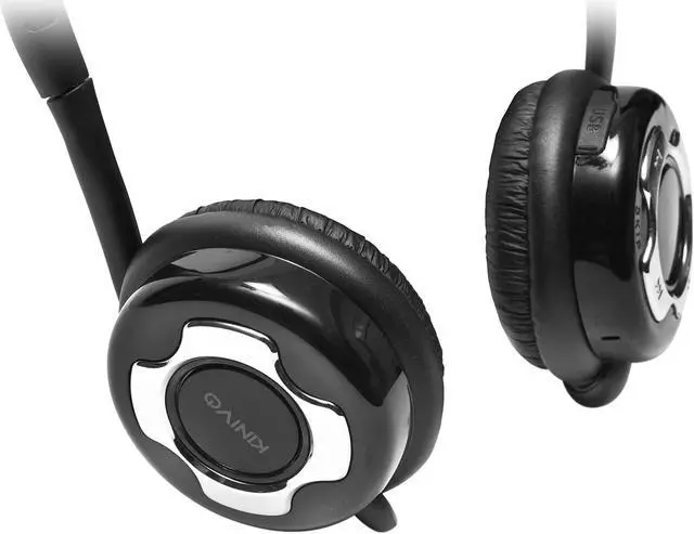 Alt view image 5 of 7 - Kinivo BTH220 Silver / Black Bluetooth Stereo Headphone – Supports Wireless Music Streaming and Hands-Free Calling