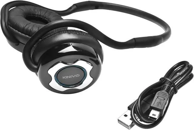 Alt view image 6 of 7 - Kinivo BTH220 Silver / Black Bluetooth Stereo Headphone – Supports Wireless Music Streaming and Hands-Free Calling