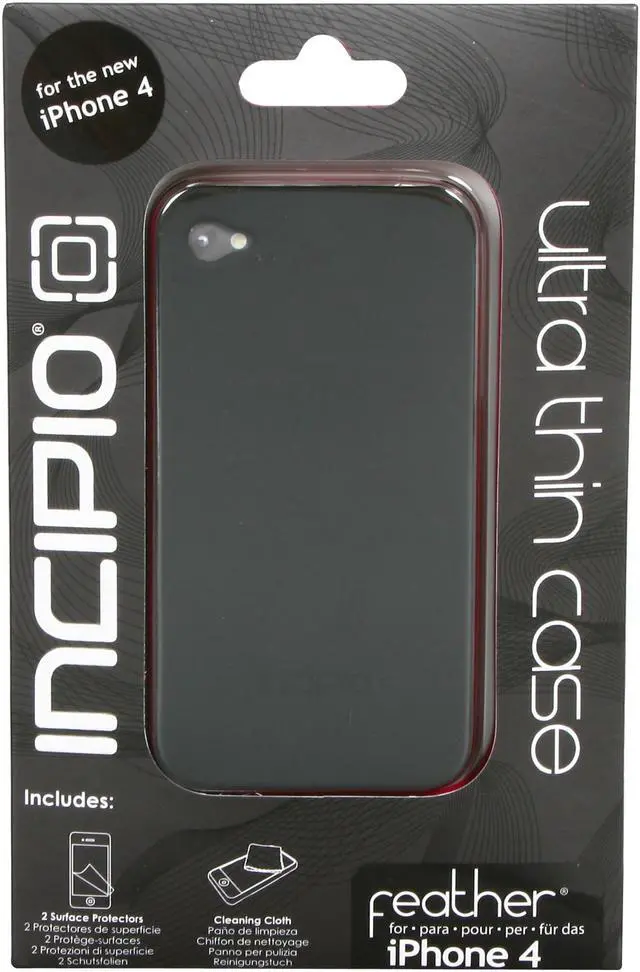 Alt view image 7 of 7 - Incipio feather Matte Black Solid Ultra Light Hard Shell Case for iPhone 4/4S                                                         IPH-512