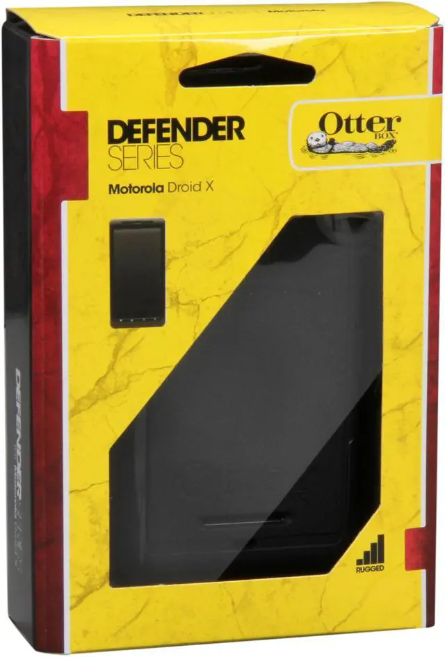 Alt view image 8 of 8 - Otter Box Black Defender Case For Motorola DROID X (MOT2-DRODX-20-C4OTR)