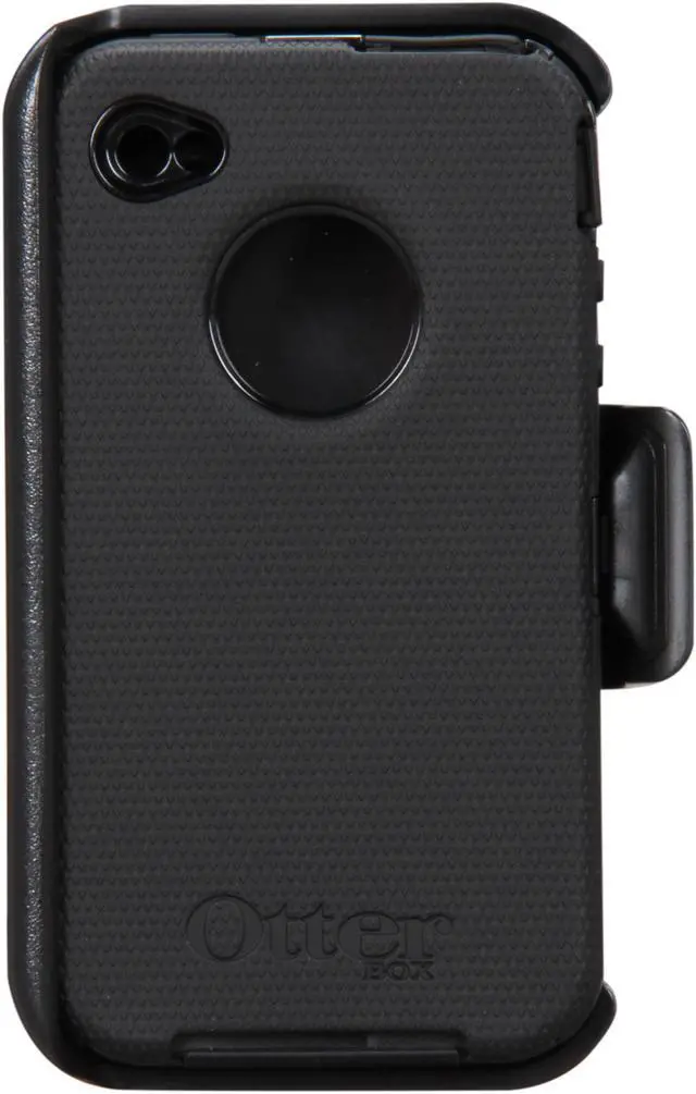 Main image of OtterBox Defender Black Solid Case for iPhone 4/4S APL2-I4UNI-20-E4OTR