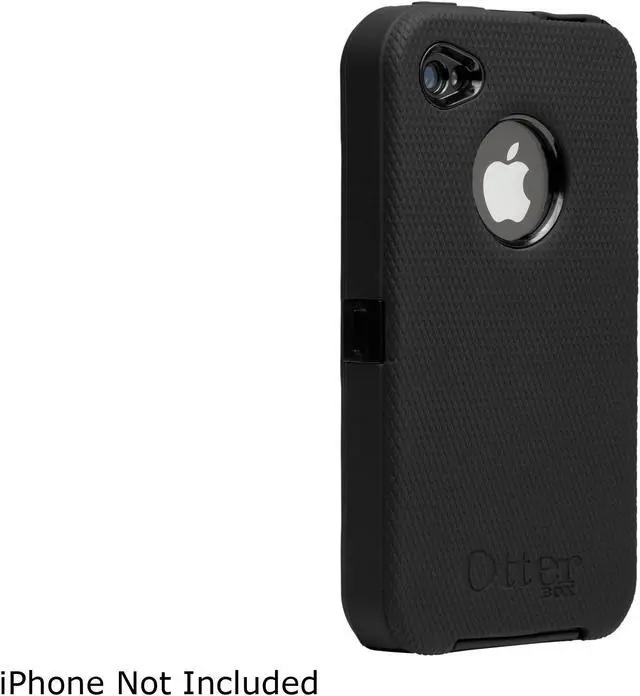 Alt view image 12 of 15 - OtterBox Defender Black Solid Case for iPhone 4/4S APL2-I4UNI-20-E4OTR