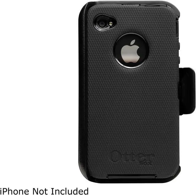 Alt view image 13 of 15 - OtterBox Defender Black Solid Case for iPhone 4/4S APL2-I4UNI-20-E4OTR