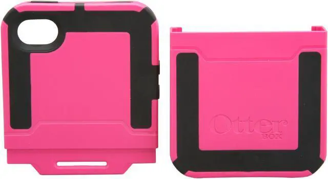 Alt view image 3 of 6 - OtterBox Hot Pink Plastic / Black Silicone Reflex Series Case For iPhone 4 (APL7-I4UNI-B6-E4OTR)
