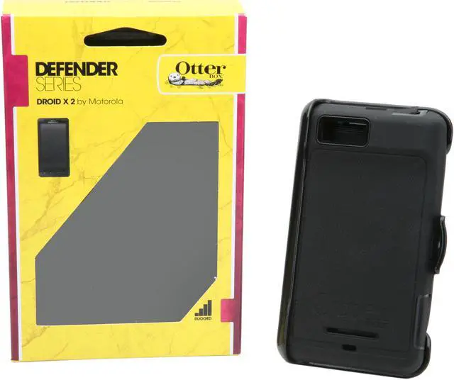 Alt view image 8 of 8 - OtterBox Defender Black Solid Case for Motorola DROID X2 MOT2-DRDX2-20-E4OTR