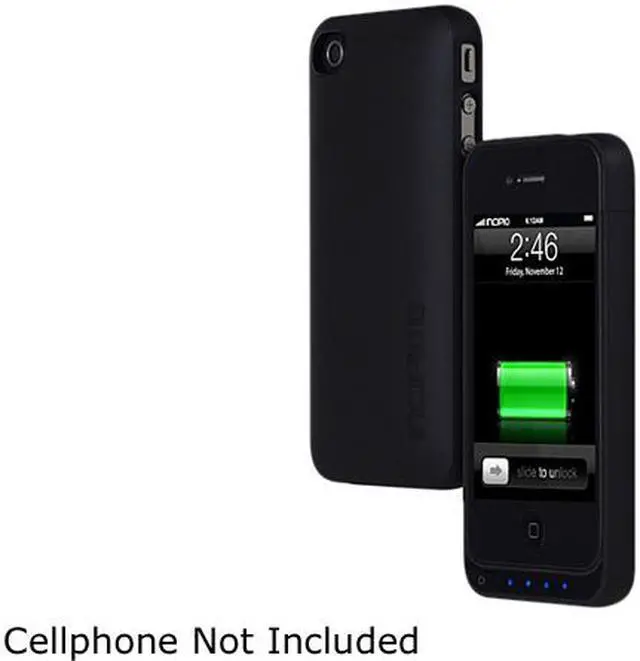 Incipio offGRID Stealth Matte Black 1450 mAh Thin Battery Case For