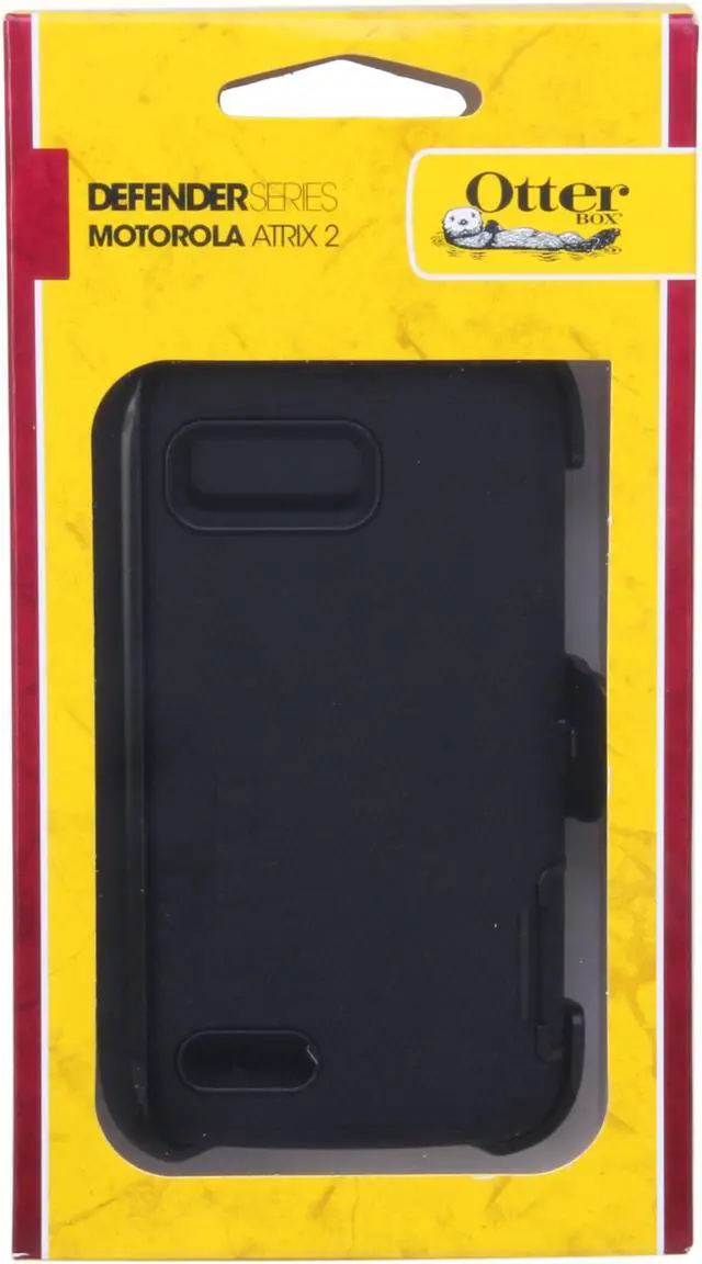Alt view image 7 of 7 - OtterBox Defender Black Solid Case for Motorola ATRIX 2 MOT2-ATRX2-20-E4OTR