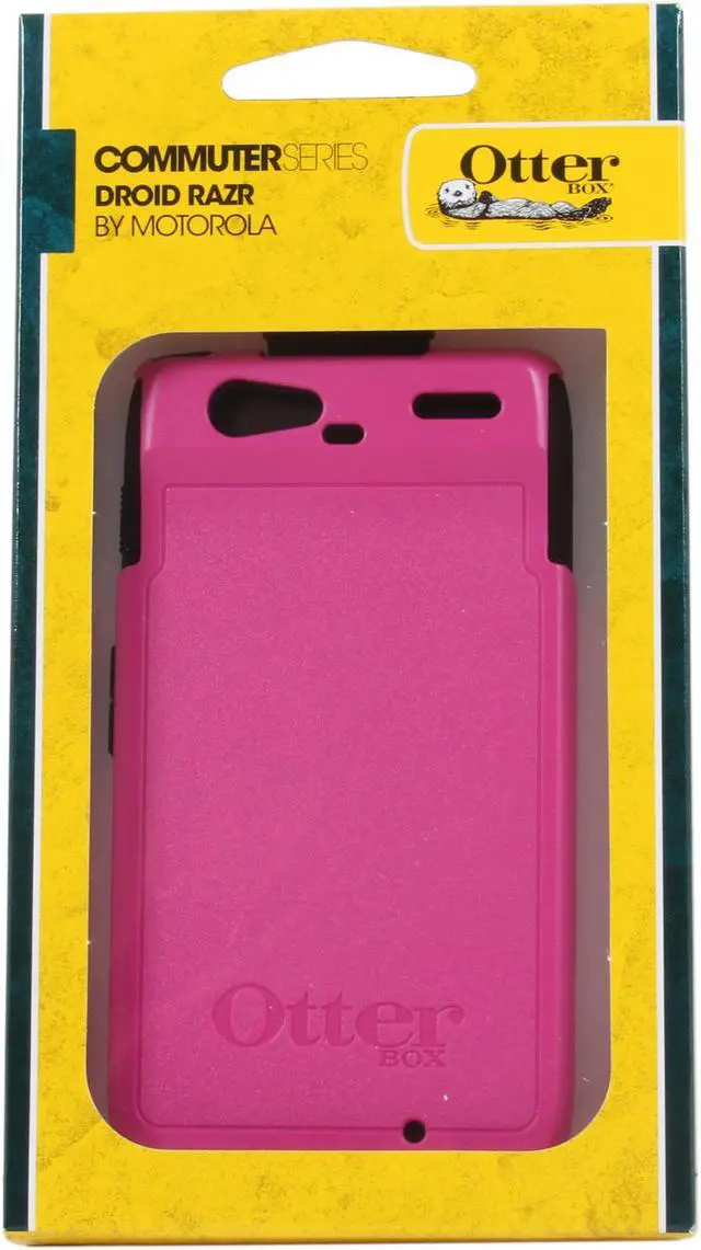 Alt view image 4 of 4 - OtterBox Commuter Hot Pink Plastic / Black Silicone Solid Case for Motorola DROID RAZR 77-19143