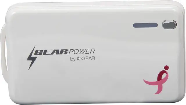 Alt view image 2 of 8 - IOGEAR GearPower White 4400 mAh Mobile Power Station for Smartphones & Tablets (Susan G. Komen Edition) GMP4400PP