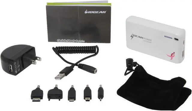 Alt view image 7 of 8 - IOGEAR GearPower White 4400 mAh Mobile Power Station for Smartphones & Tablets (Susan G. Komen Edition) GMP4400PP