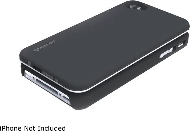 Alt view image 4 of 12 - Konnet TouchEZ Rubberized Black Slideout Keypad Case with Wireless Bluetooth for iPhone 4S/4 (KN-6308)