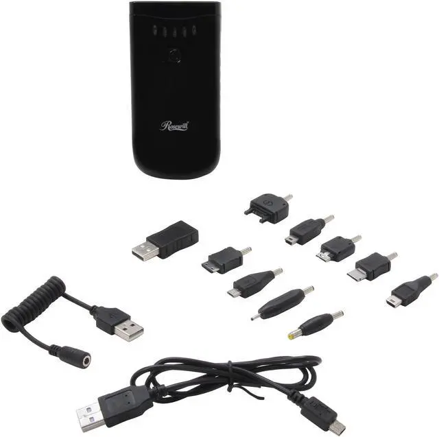 Main image of Rosewill RCBR-11013 - 2-Port 7800 mAh Black External Backup Battery Charger for iPhone, iPod, & iPad