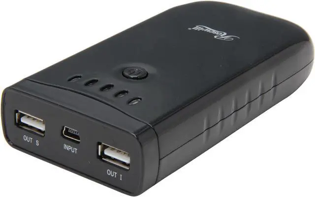 Alt view image 3 of 7 - Rosewill RCBR-11013 - 2-Port 7800 mAh Black External Backup Battery Charger for iPhone, iPod, & iPad