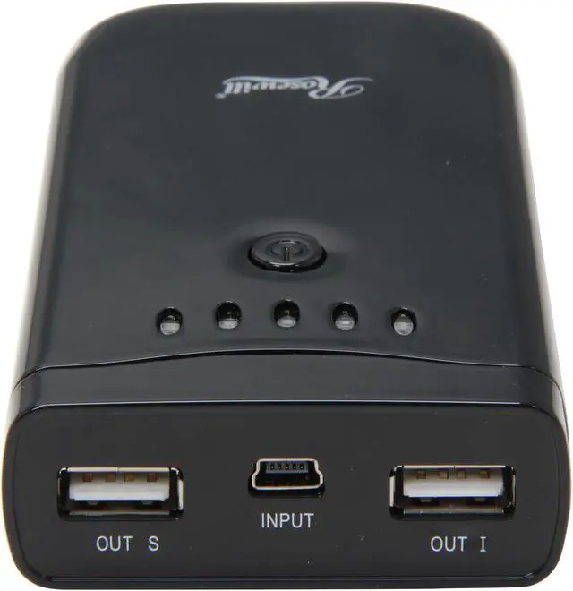 Alt view image 4 of 7 - Rosewill RCBR-11013 - 2-Port 7800 mAh Black External Backup Battery Charger for iPhone, iPod, & iPad