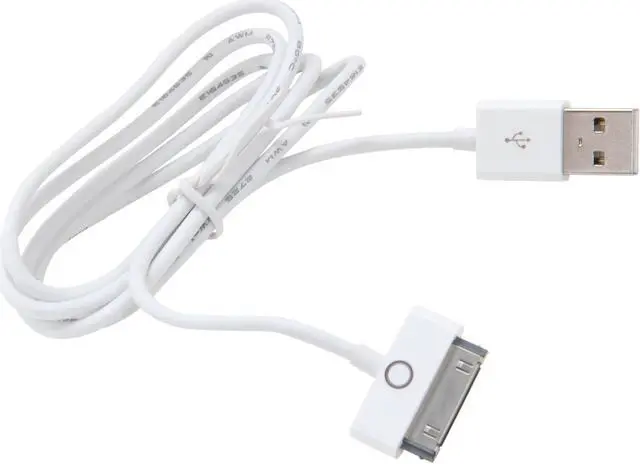 Alt view image 2 of 3 - Rosewill R4i - 3-Foot Charge & Sync USB-to-30-Pin Cable Connector with LED Indicator for Apple Devices
