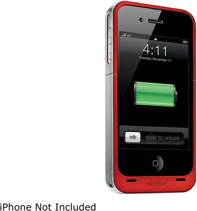 Main image of Mophie Juice Pack Air Red 1500mAh Battery Case For iPhone 4 / 4S 1148_JPA-IP4-P-RED