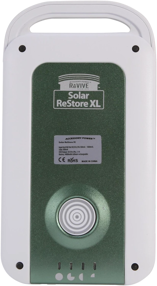 Accessory Power 4000 mAh ReVIVE Solar ReStore XL USB Solar Battery Pack ...