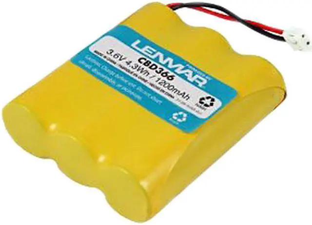 Main image of LENMAR CBD366 Replacement Battery for Cordless Phones using 3.6V 800mAh Nickel Cadmium