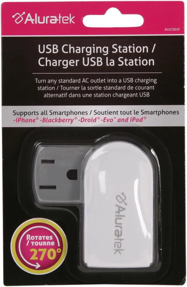 Alt view image 6 of 6 - Aluratek White USB Charging Station (AUCS01F)