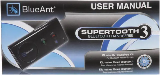 Alt view image 9 of 10 - BlueAnt Black Handsfree Visor Mount Bluetooth Speaker / Car Kit (SuperTooth 3)