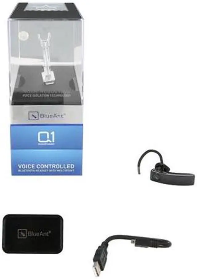 Alt view image 5 of 5 - Blueant Over-The Ear Bluetooth Headset Black with Multipoint / Hands-Free Profile / Dual Mic Voice Isolation technology (Q1)