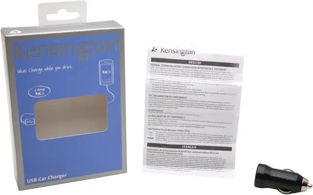 Alt view image 5 of 5 - Kensington Black USB Car Charger for All USB-Powered Device (K39242US)