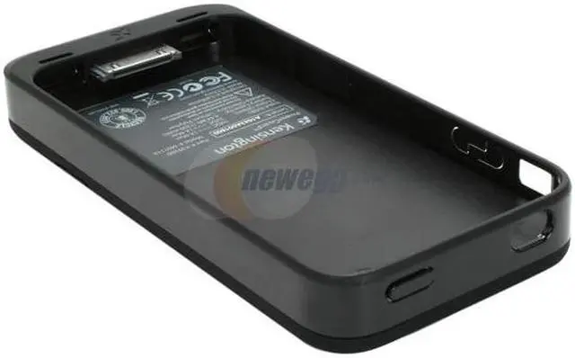 Alt view image 4 of 5 - Kensington Black PowerGuard Battery Case with Card Stand for AT&T iPhone 4 (K39260US)