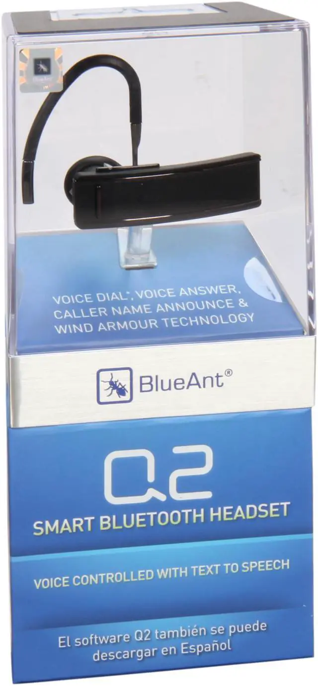 Alt view image 8 of 8 - BlueAnt Q2 Black Black Over-The-Ear Bluetooth Headset w/ Voice Control and Voice Dial