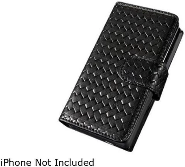Main image of SaFPWR Black Leather Case - Black Woven AP02-L003-H-N