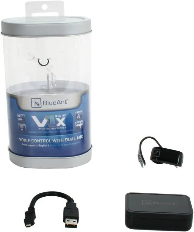 Alt view image 6 of 6 - BlueAnt V1x Bluetooth Headset w/ Voice Control & Noise Cancellation