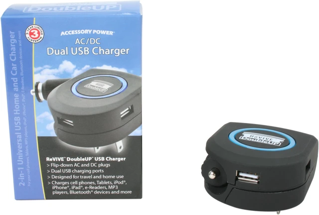 Accessory Power ReVIVE Double-Up Versatile AC / DC & USB Charger (CH ...