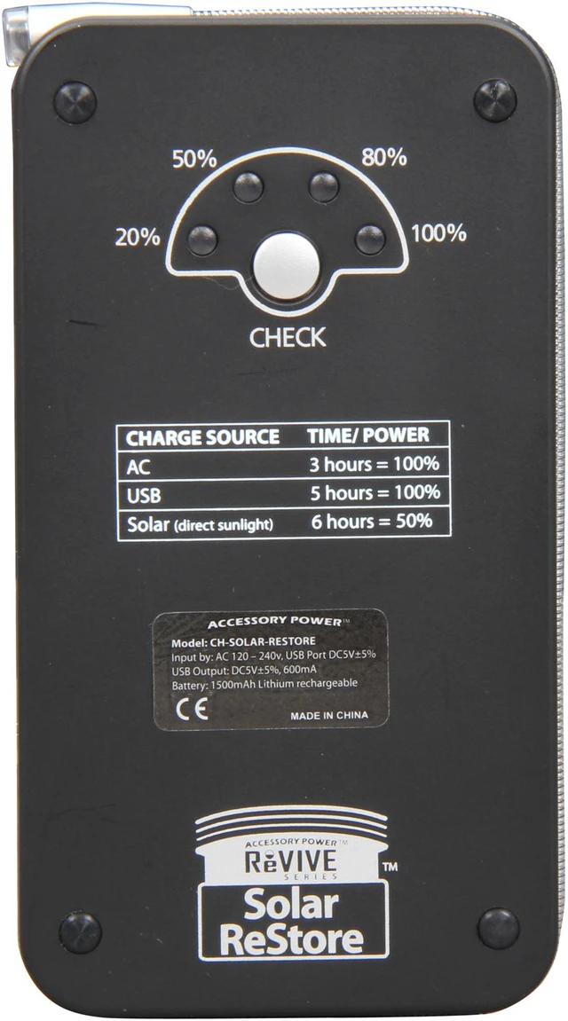 Accessory Power ReVIVE Series Solar ReStore External Battery Pack w ...