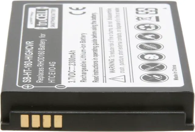 Alt view image 3 of 6 - Accessory Power Black truCELL Extended Smartphone Battery with Cover For HTC EVO 4G (SB-HT-160-HIGHCVR)