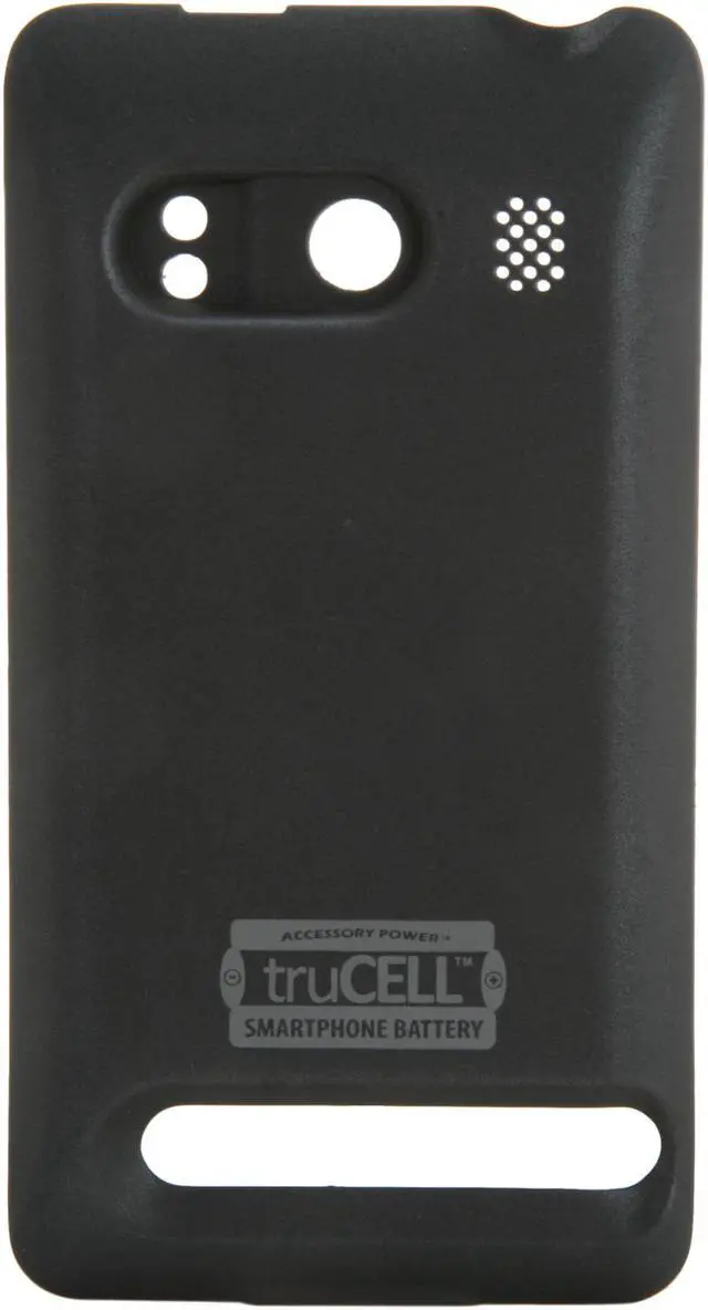 Alt view image 4 of 6 - Accessory Power Black truCELL Extended Smartphone Battery with Cover For HTC EVO 4G (SB-HT-160-HIGHCVR)