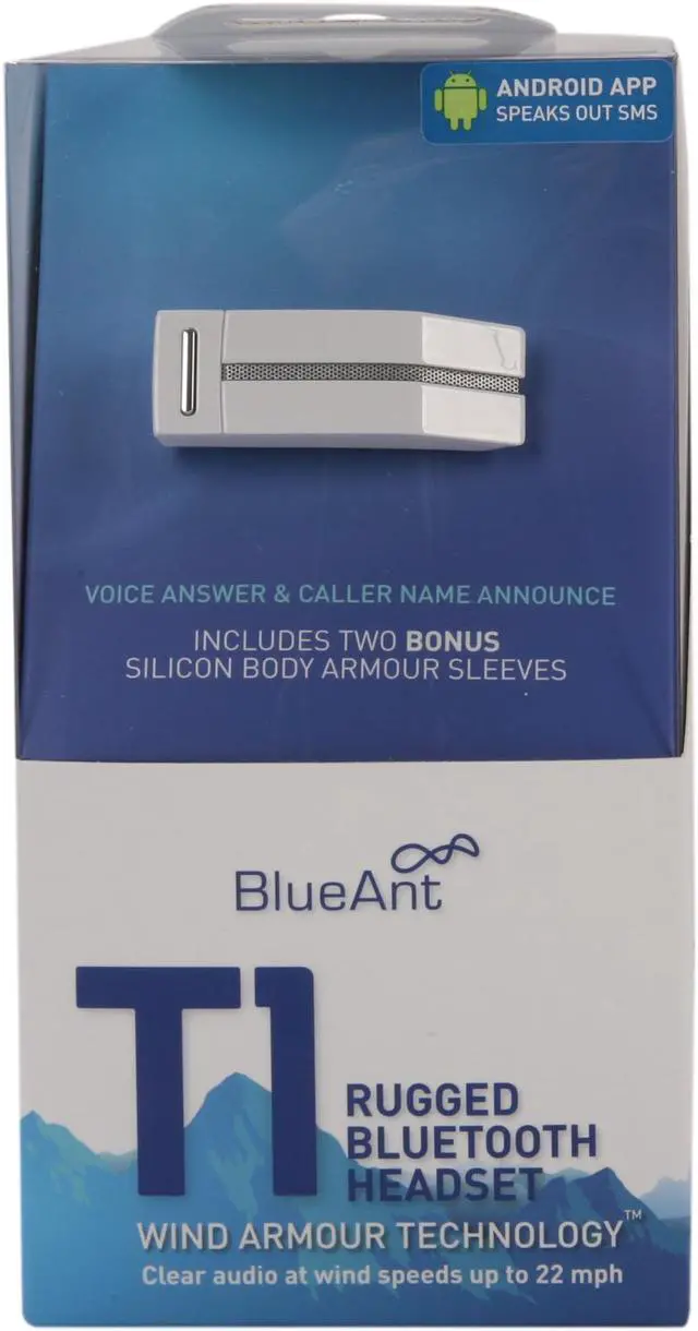 Alt view image 6 of 6 - BlueAnt T1 White Rugged Bluetooth Headset