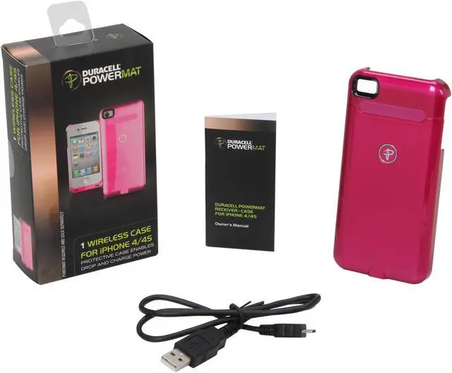Alt view image 8 of 8 - Duracell Powermat Pink Wireless Charge Case For iPhone 4/4S RCA4P1